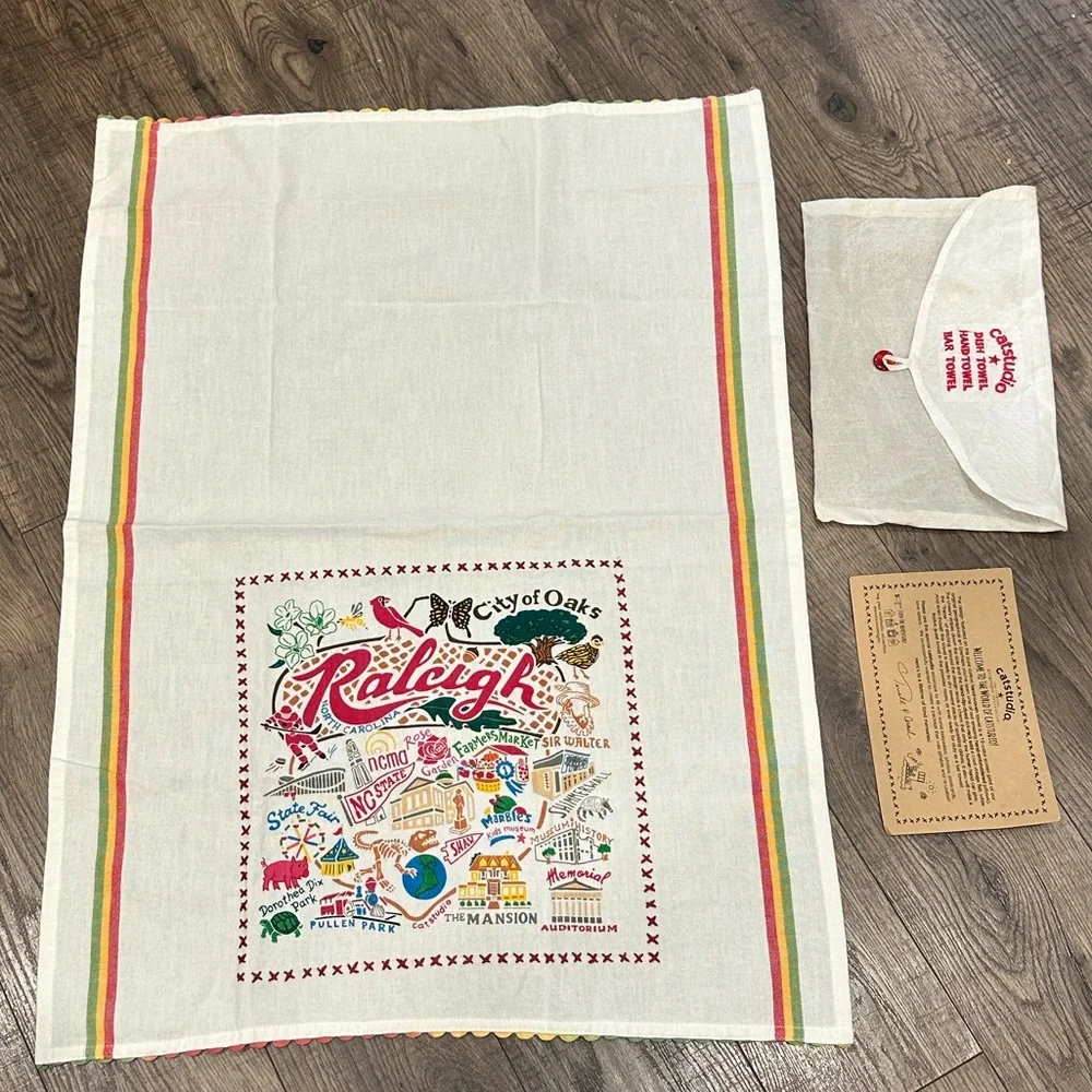 NEW Catstudio Raleigh North Carolina Dish Towel
